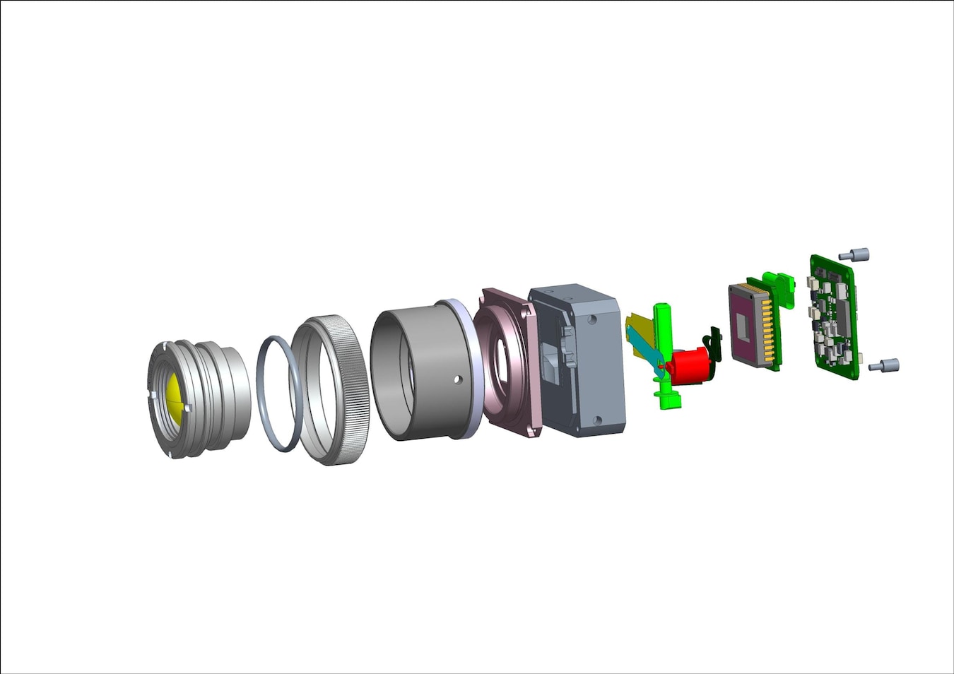 Thermal imaging camera exploded view