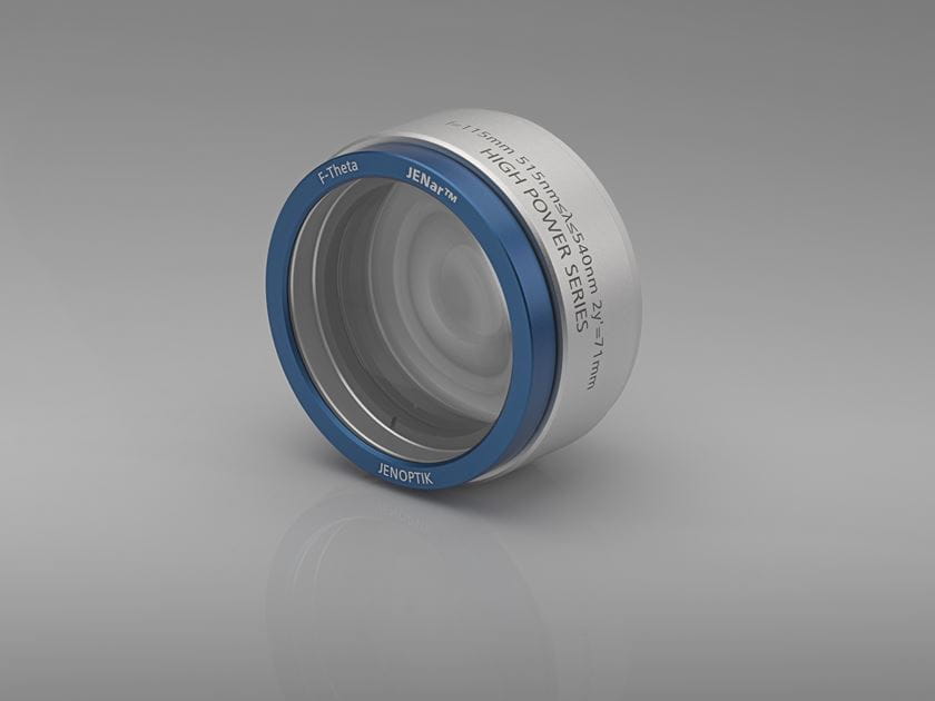 F-Theta lens for 532-nanometer applications in Jenoptik’s Silverline(TM) lens portfolio
