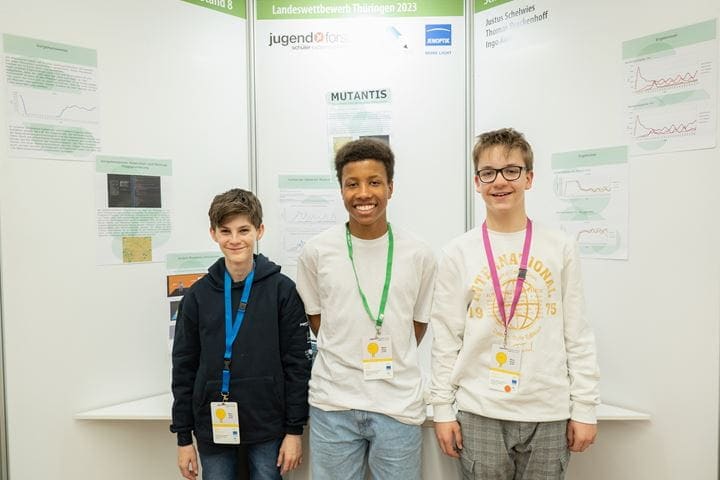 winning team of "Jugend forscht" young researchers competition Thuringia 2023