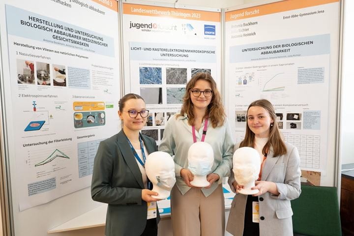 winning team of "Jugend forscht" young researchers competition Thuringia 2023