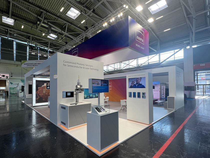 View of the Jenoptik trade fair booth at LASER Munich 2022