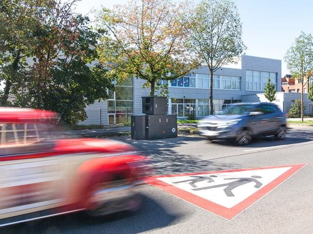 Semistation next to street