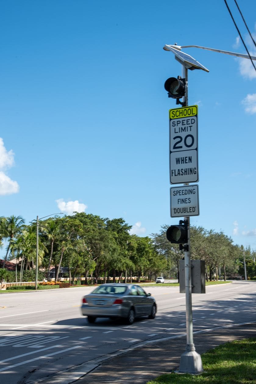 Speed camera in school zone