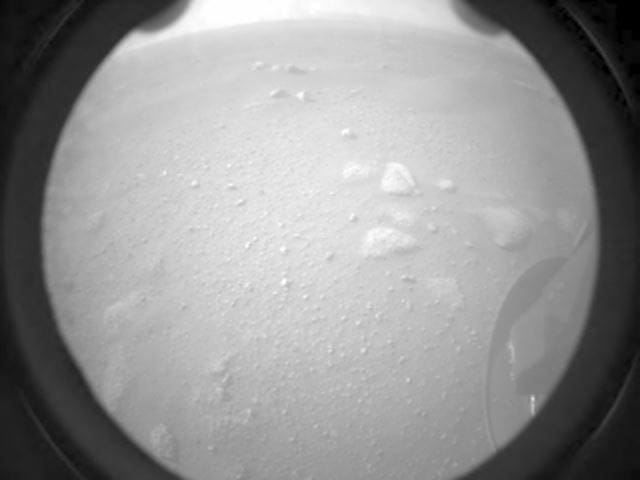 Second image of Mars seen through the HazCam of the Perseverance rover